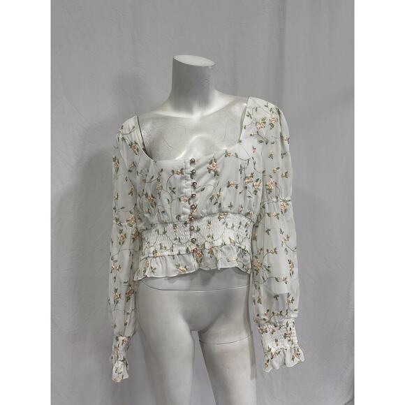Majorelle 'Emerson' White Poly Top Size XL - Picture 2 of 5